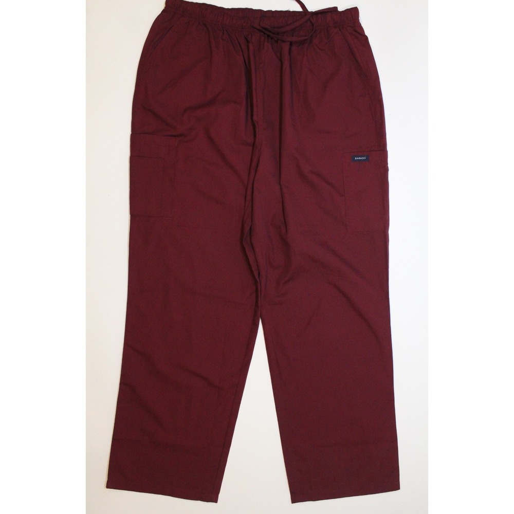 Dagacci Scrub Pants Size‎ 3XL Maroon Elastic Drawstring Waist Pockets Career